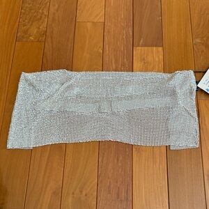 Elegant Silver Women's Tube Top